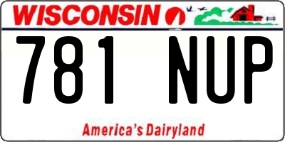 WI license plate 781NUP