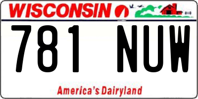 WI license plate 781NUW