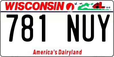WI license plate 781NUY