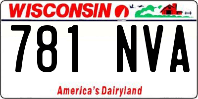 WI license plate 781NVA