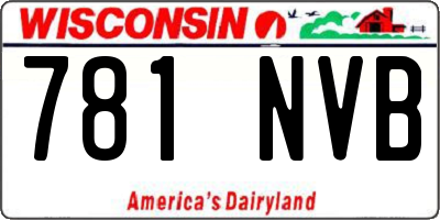 WI license plate 781NVB