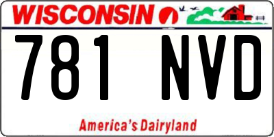 WI license plate 781NVD