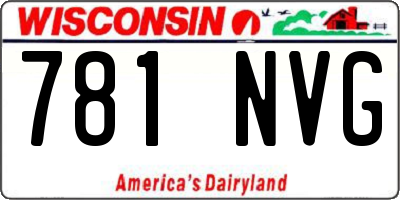 WI license plate 781NVG