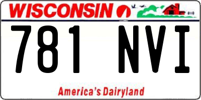 WI license plate 781NVI