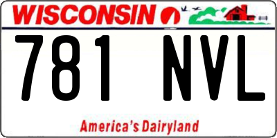 WI license plate 781NVL