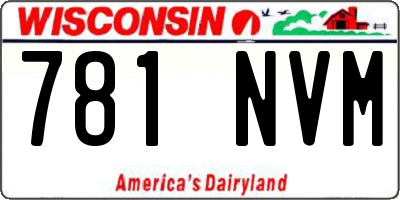 WI license plate 781NVM