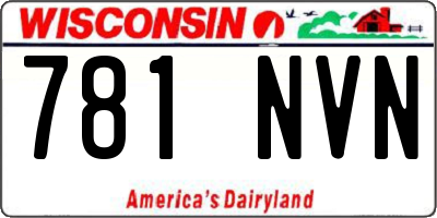 WI license plate 781NVN