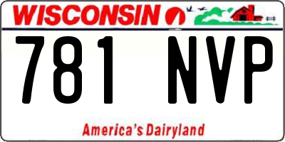 WI license plate 781NVP