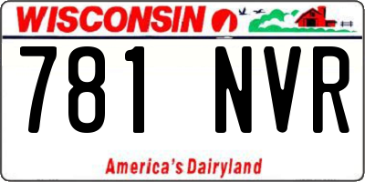 WI license plate 781NVR