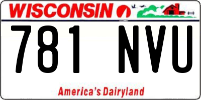 WI license plate 781NVU