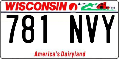 WI license plate 781NVY
