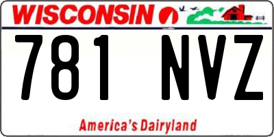 WI license plate 781NVZ
