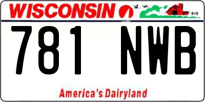 WI license plate 781NWB