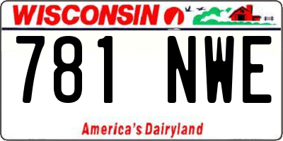 WI license plate 781NWE