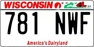 WI license plate 781NWF