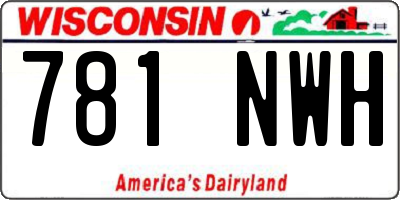 WI license plate 781NWH