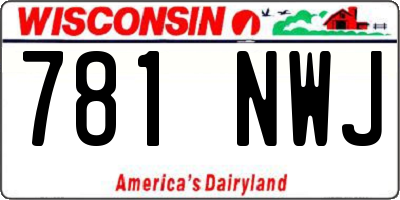 WI license plate 781NWJ