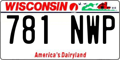 WI license plate 781NWP