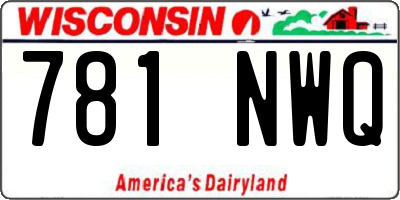 WI license plate 781NWQ