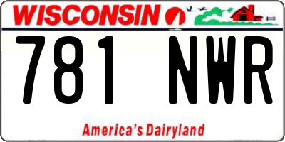 WI license plate 781NWR