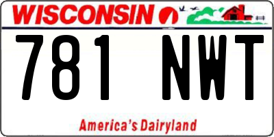 WI license plate 781NWT