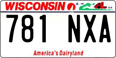 WI license plate 781NXA