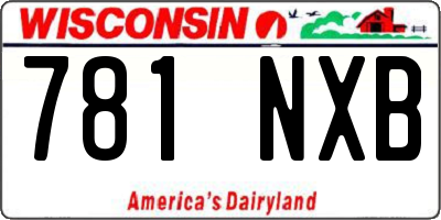 WI license plate 781NXB