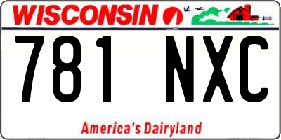 WI license plate 781NXC