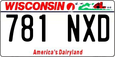 WI license plate 781NXD