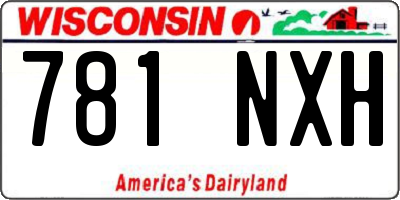 WI license plate 781NXH