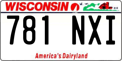 WI license plate 781NXI