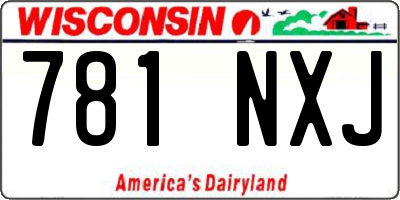 WI license plate 781NXJ