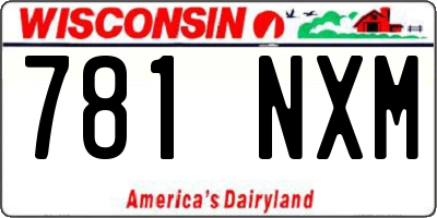 WI license plate 781NXM
