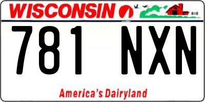 WI license plate 781NXN