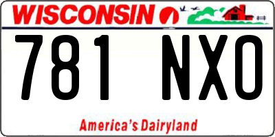 WI license plate 781NXO