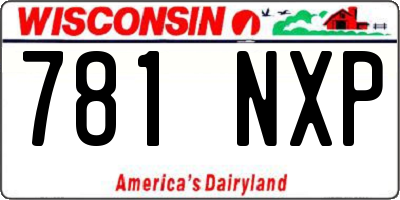 WI license plate 781NXP