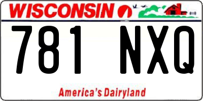 WI license plate 781NXQ