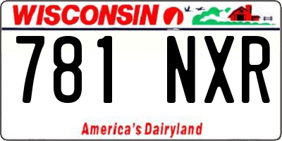WI license plate 781NXR