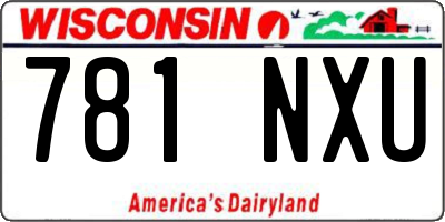 WI license plate 781NXU