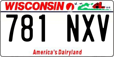 WI license plate 781NXV