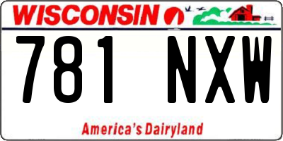 WI license plate 781NXW