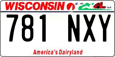 WI license plate 781NXY