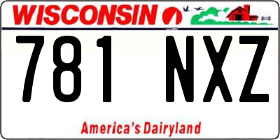 WI license plate 781NXZ