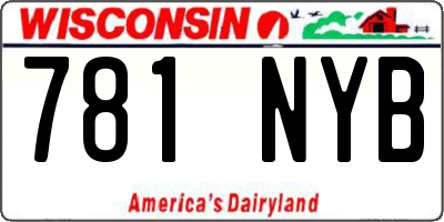 WI license plate 781NYB