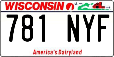 WI license plate 781NYF