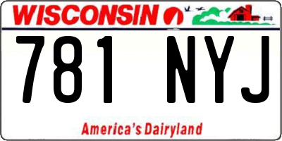 WI license plate 781NYJ