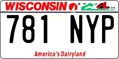 WI license plate 781NYP