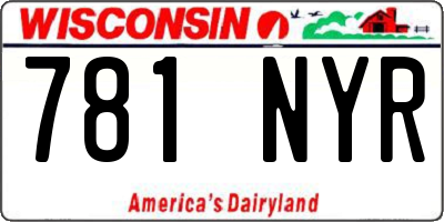 WI license plate 781NYR