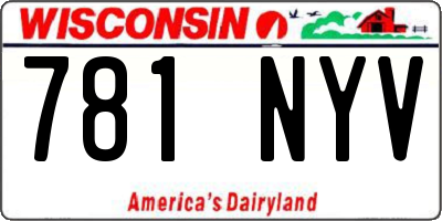 WI license plate 781NYV