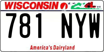 WI license plate 781NYW